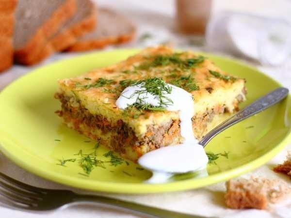 Картофельная запеканка с куриной печенью