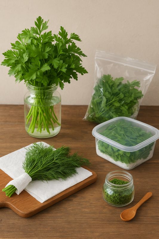 Как сохранить зелень свежей на две недели: секреты и лайфхаки