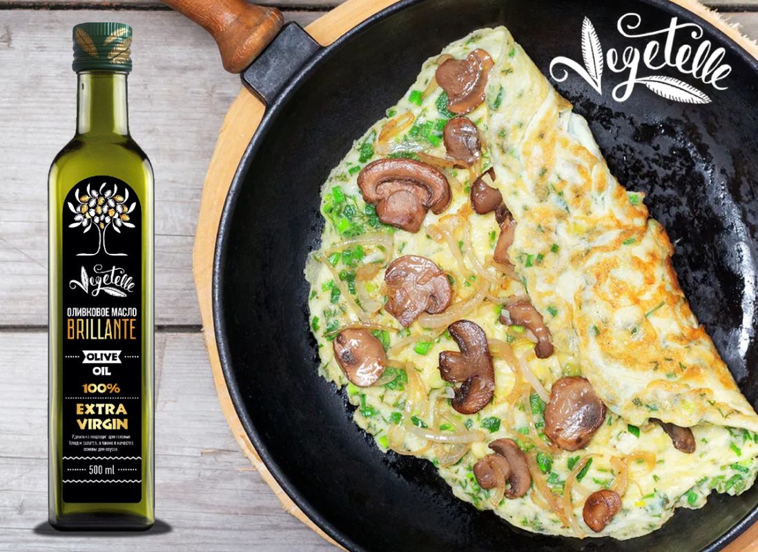 Вкусный завтрак: омлет с грибами по-испански
