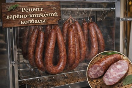 Как приготовить домашнюю варено-копченую колбасу: просто и вкусно