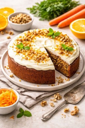 Морковный пирог с орехами и апельсином: нежное угощение для любого повода