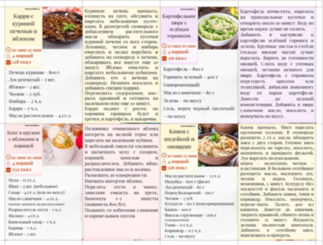 Как легко и быстро составить меню на неделю