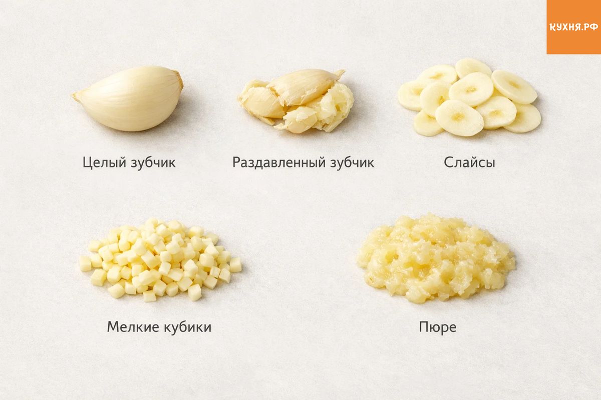 Как нож меняет вкус чеснока: пять уникальных подходов