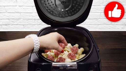 Нежная цветная капуста с фрикадельками: идеальный обед в мультиварке