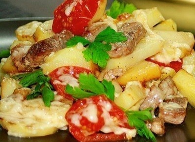 Картофель по-французски на сковороде