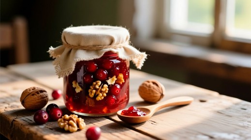 Брусничный джем с грецкими орехами: уникальный десерт на ваш стол