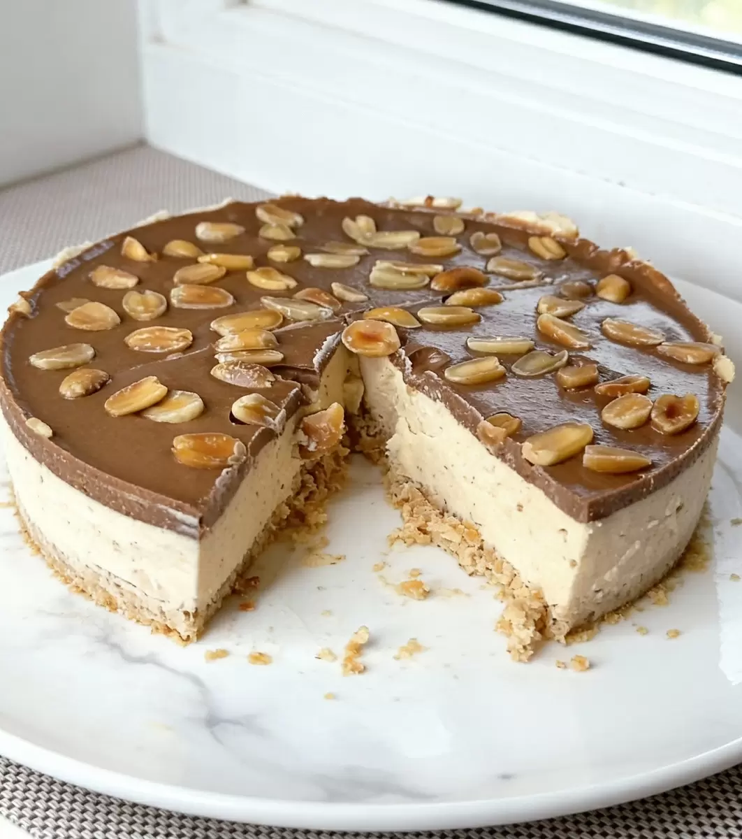 Нежный чизкейк "Сникерс": освежите свой десертный стол